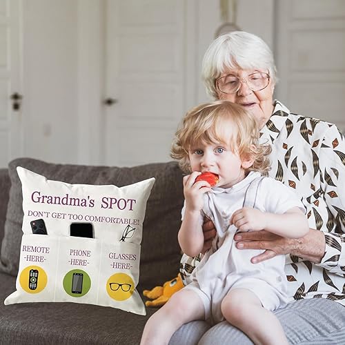 Vista 13 de ONFAON Juego de 4 fundas de almohada rojas con árboles de Navidad, 18 x 18 pulgadas, decoración de Navidad y vacaciones de invierno para sofá