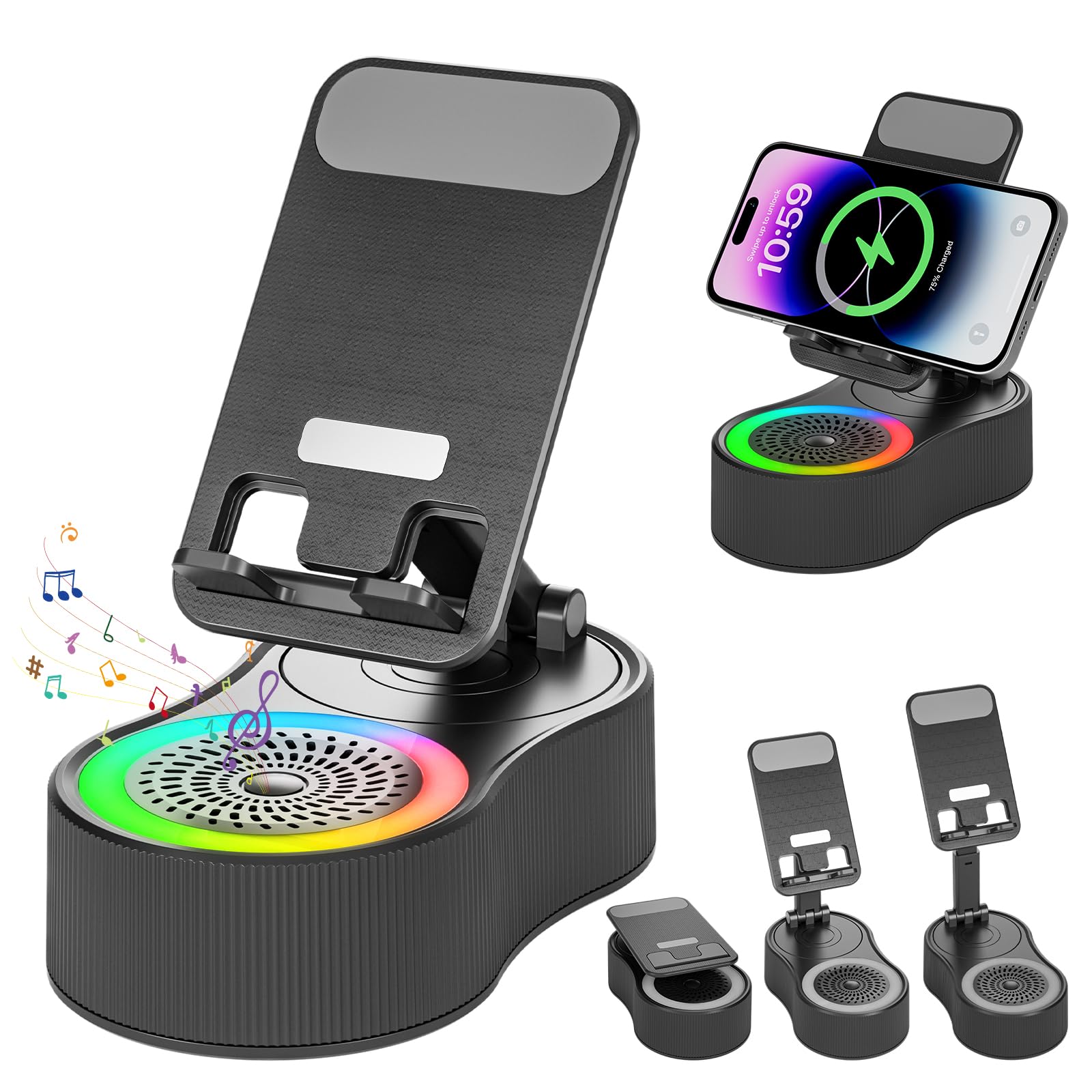 Amazon.com: Cell Phone Stand with Bluetooth Speaker - Wireless