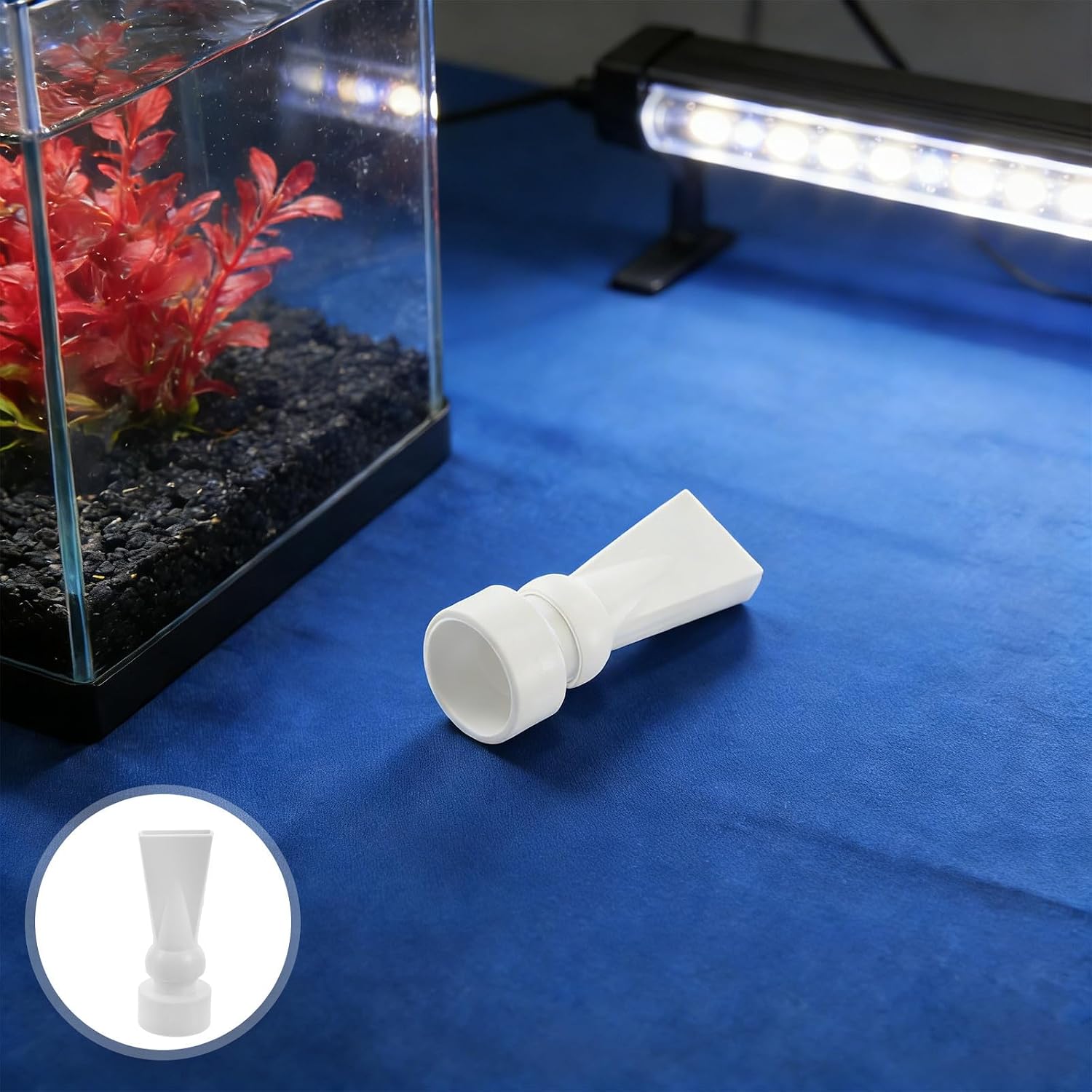 8pcs Rotatable Aquarium Duckbill Nozzle Flat Mouth Water Outlet Return Pipe Fitting Plastic Pump Accessory for Freshwater Fish Tank Plumbing System