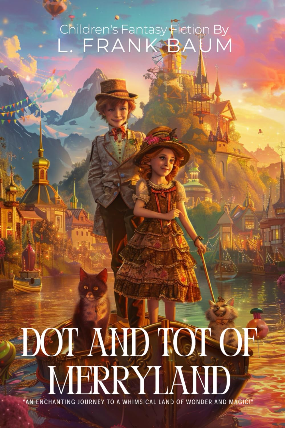 Dot and Tot of Merryland By L. Frank Baum (Illustrated & Annotated): A Whimsical Journey Through the Seven Valleys of Wonder