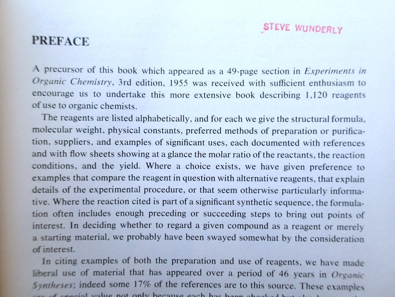 Reagents for Organic Synthesis (1)