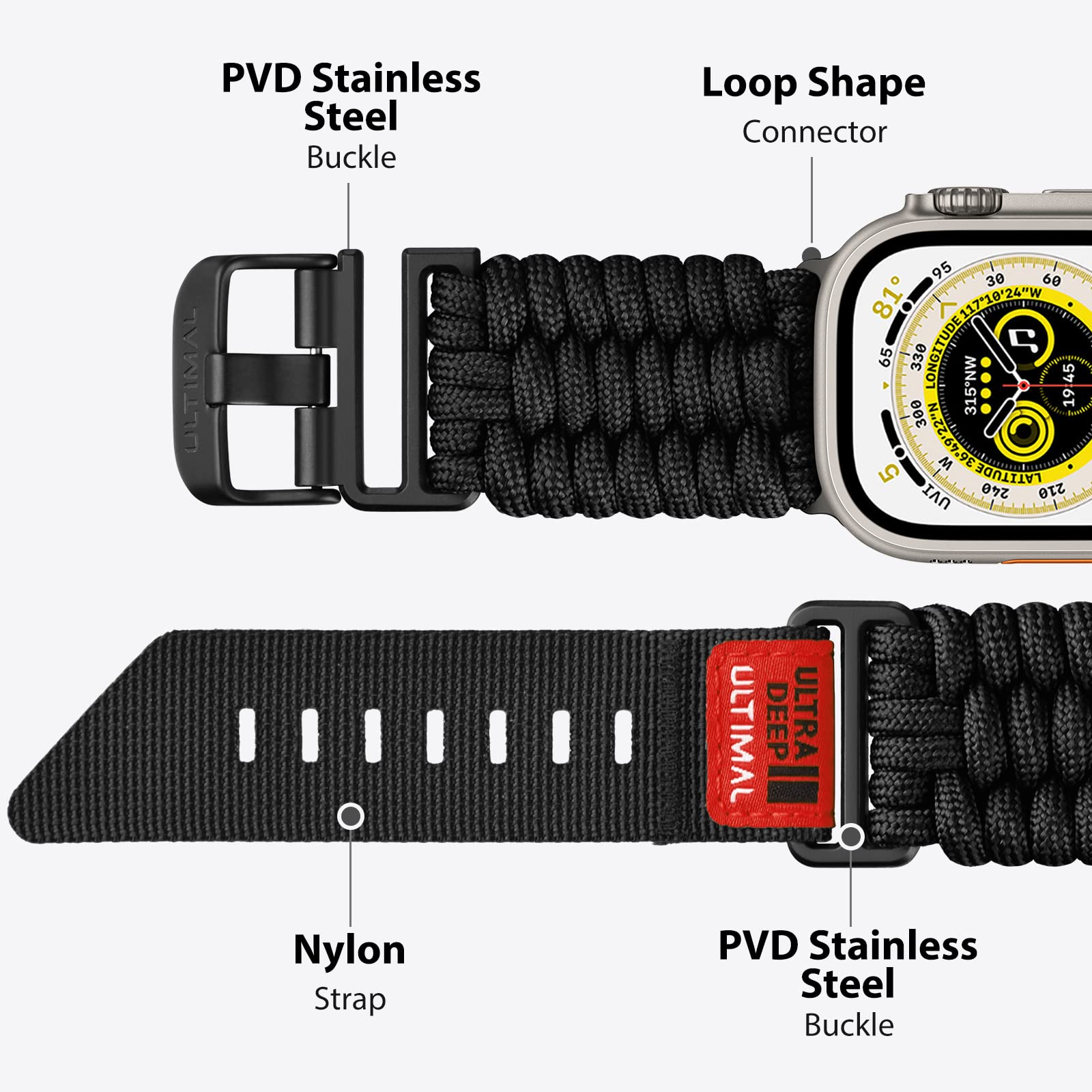 ULTIMAL Compatible with Apple Watch Straps Series 11/10/9/8/7/6/5/4/SE/SE2/SE3 Ultra 3/2/1 - Image 2