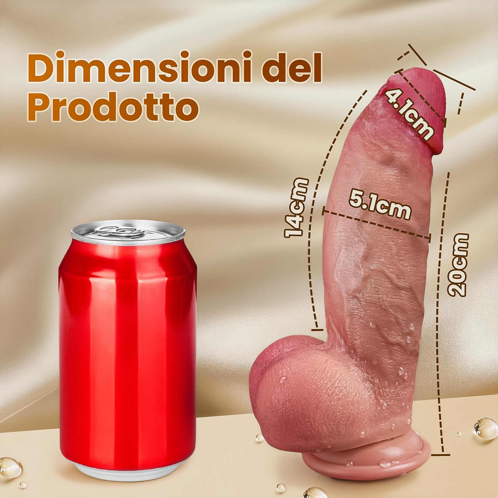Dildo Realistico Anale Sexytoysys Donna Coppia Uomo, 21.5cm Fallo Realistico Pene Finto Per Donne 5.1cm Spessore Dildo XXL Sex Toys Sessuali Per Donna Giochi Erotici per Adulti Sexy