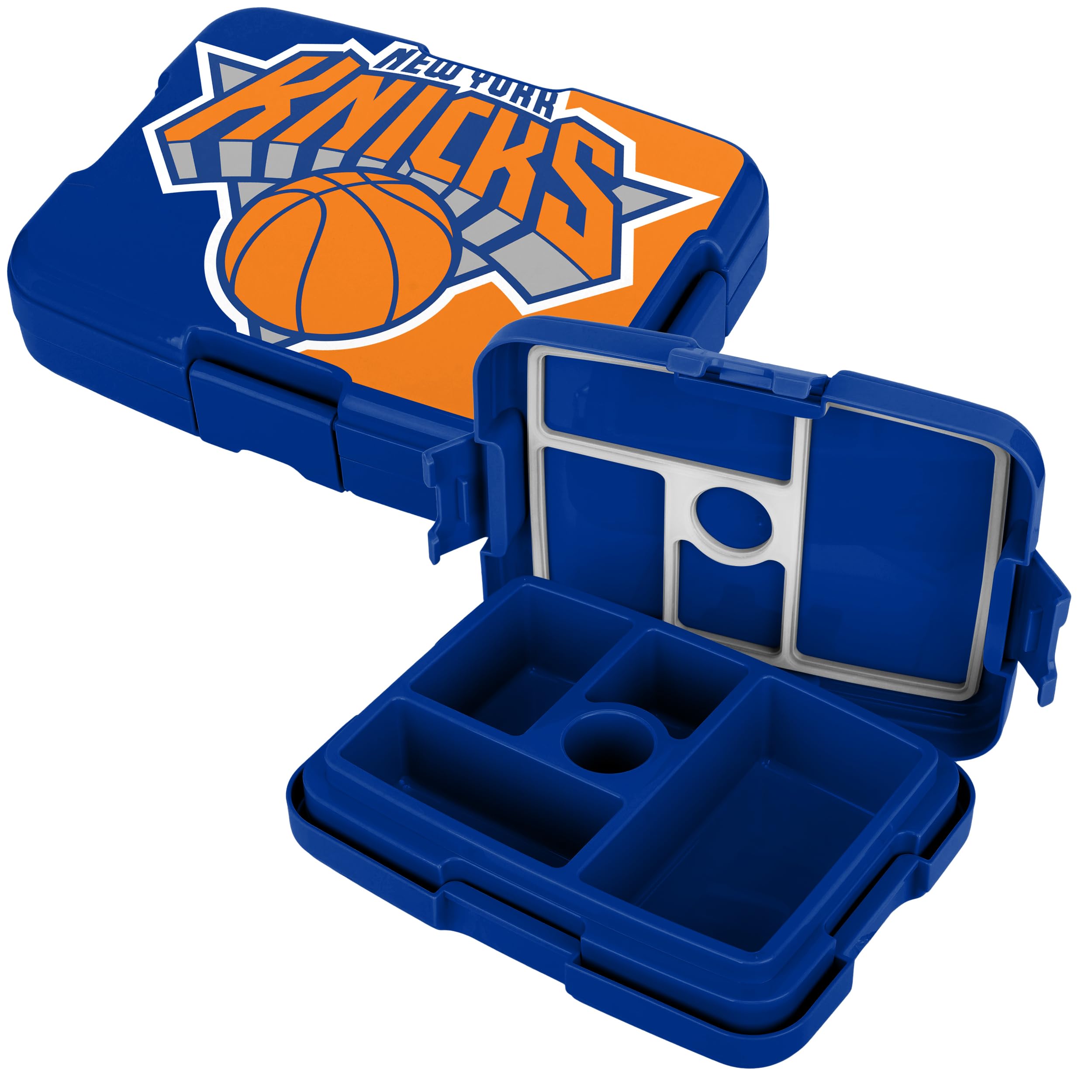 FOCO NBA New York Knicks Boîte à déjeuner Bento étanche à 5 compartiments Motif grand logo de l'équipe de basketball Unisexe