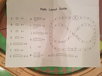 Amazon.com: On Track USA Wooden Train Set 100 Piece All in One Wooden ...