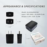 5V2A Prise d'adaptateur pour sortie murale -UL Certifié, noir, 2pcs, 10W USB Bloc chargeur pour téléphones cellulaires, tablettes, écouteurs, banques de puissance, portables intelligents, jouets et plus d'electroniques Gadgets