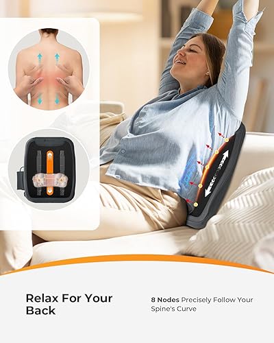 Miniatura 2 de CooCoCo Masajeador de espalda con calor, masaje Shiatsu de espalda baja con rodamiento hacia arriba y hacia abajo, masajeador elegible FSA HSA para