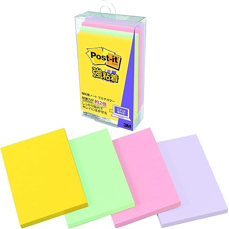 Amazon ポストイット 付箋 強粘着 ノート マルチカラー5 75 50mm 45枚 4冊 656ss Mc 5 文房具 オフィス用品 文房具 オフィス用品