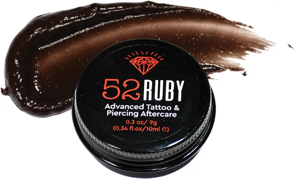 Creme avançado para tatuagem e piercing 52 Ruby 10 ml – Fórmula grega natural, cura rápida e alívio da dor, sem produtos químicos