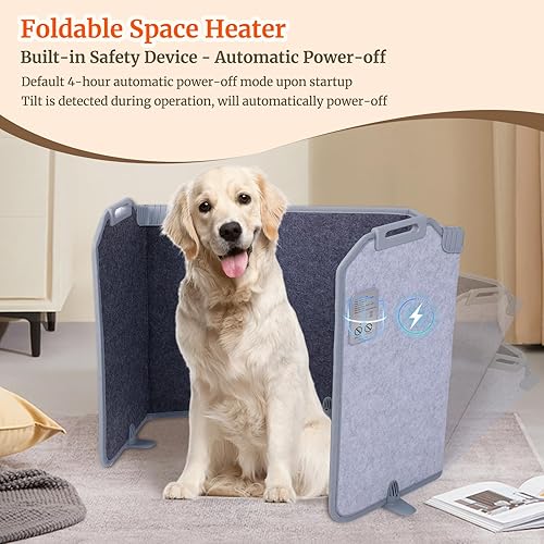 Miniatura 7 de Calentador de pies portátil seguro, calentador de espacio eléctrico adecuado para piernas, rodillas y tobillos, adecuado para oficinas y hogares,