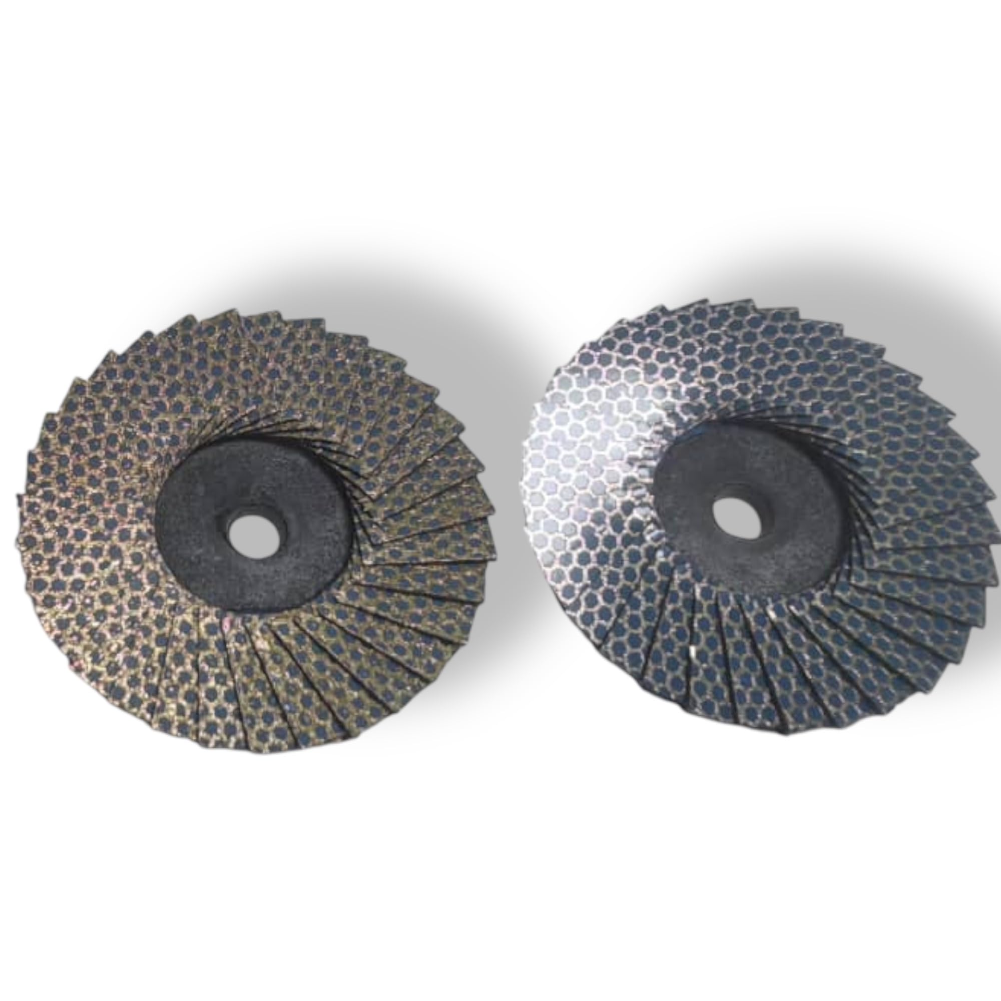 Kit 2 Mini Dischi Diamantati a Lamelle 50 mm M14 – grana 60 + 120 – levigatura e finitura piastrelle, ceramica, pietra – per smerigliatrice – Outillage Carreleur 2.0