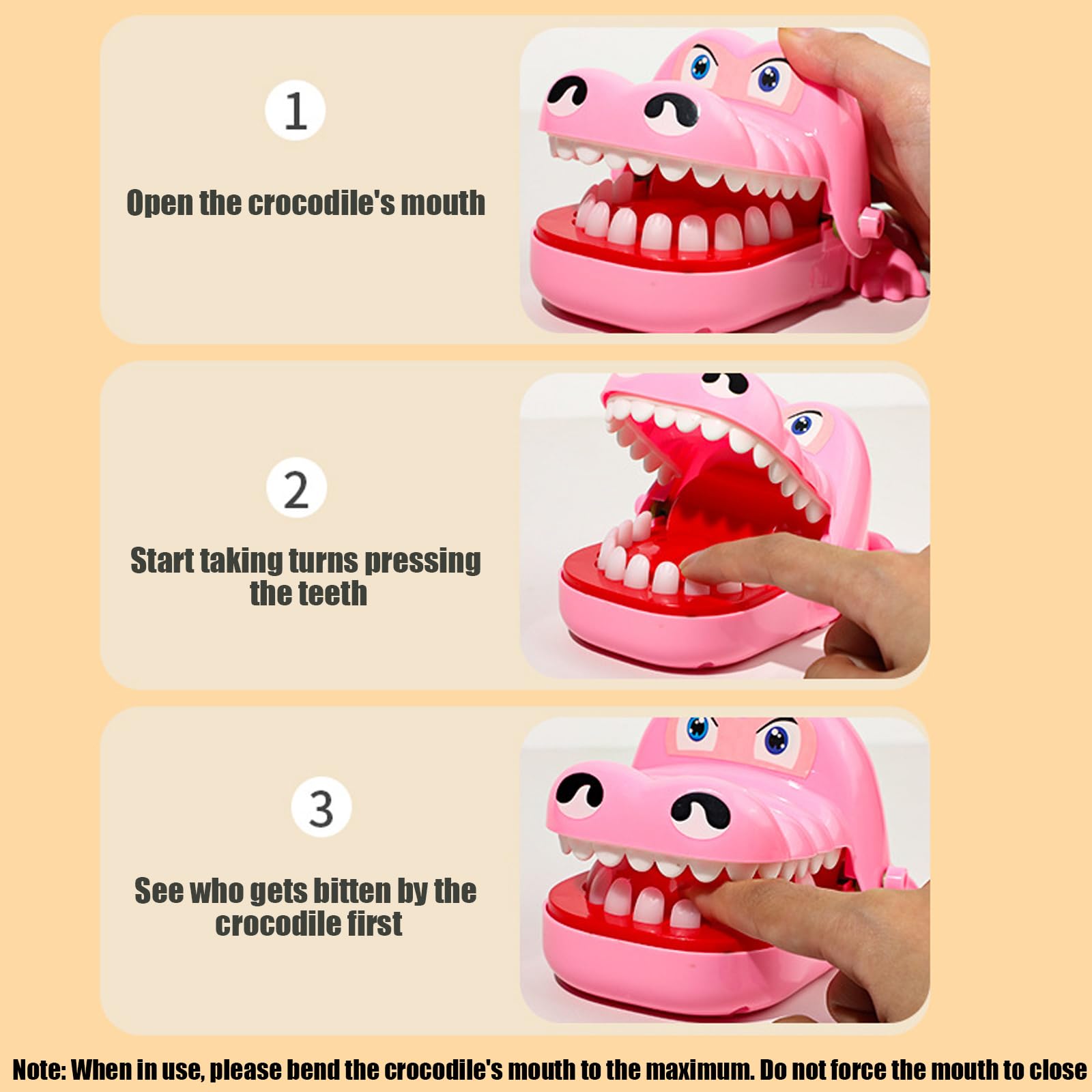 Falafoty Crocodile Teeth Toys for Kids Crocodile Biting Game Crocodile Biting Finger Dentist Operation Games - Image 3