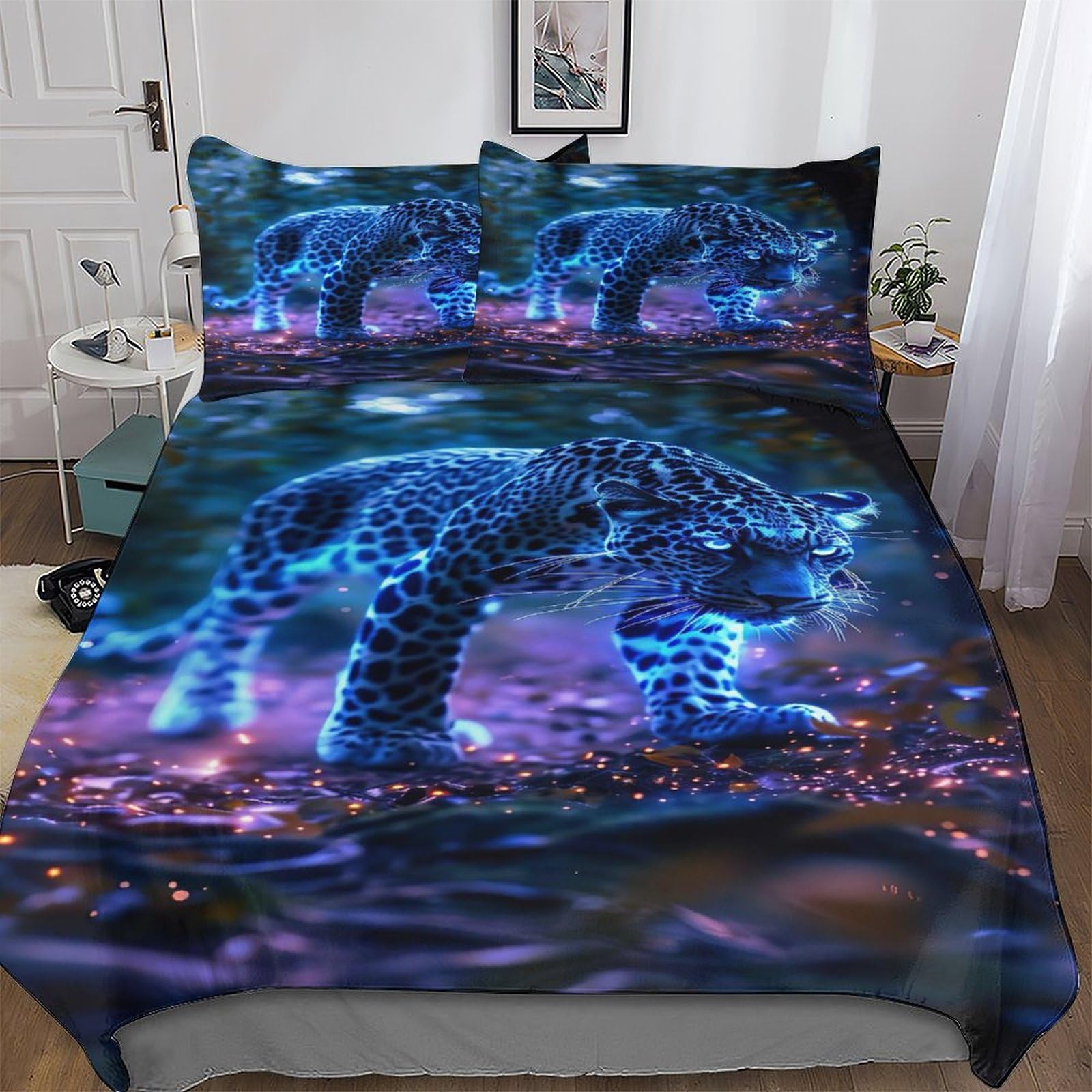 Housse de couette léopard en microfibre pour sublimer la chambre des adultes