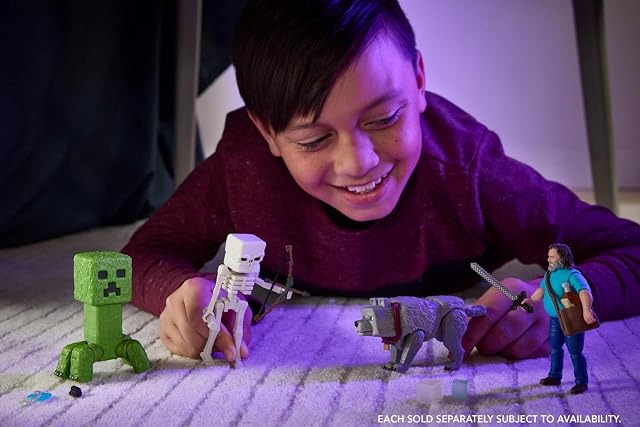 Foto 3 de 6 de Mattel Minecraft Creeper, Conjunto de Figura de acción y Accesorios