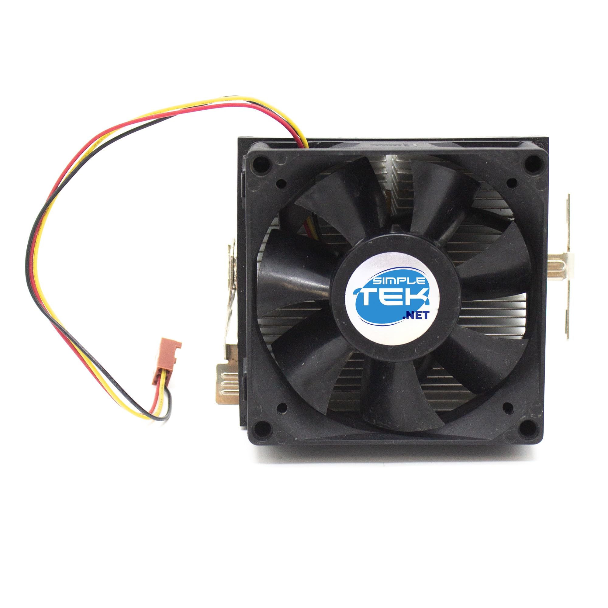 SIMPLETEK Radiator procesora z wentylatorem 3-pinowym i rdzeniem miedzianym – kompatybilny z gniazdem 754/939/940/475/AM2 (odnowiony)