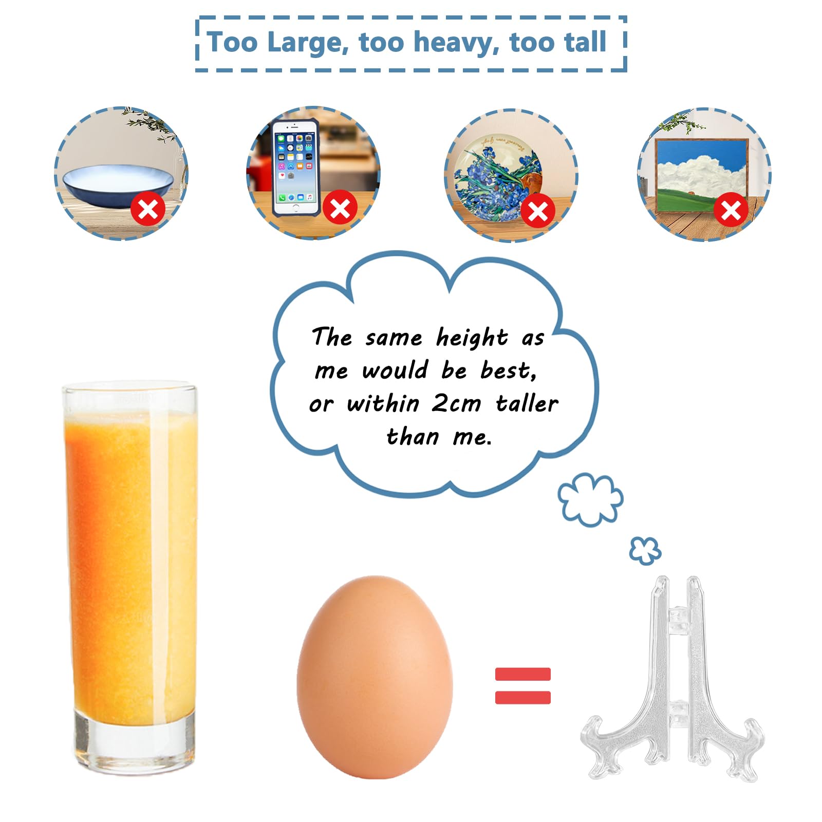 12 Pièces Support De Chevalet En Plastique, Plastique