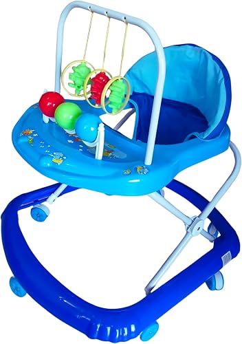 Collapsible Baby Walker 6 Month - 3 Years Activity Walker for Kids (Blue)