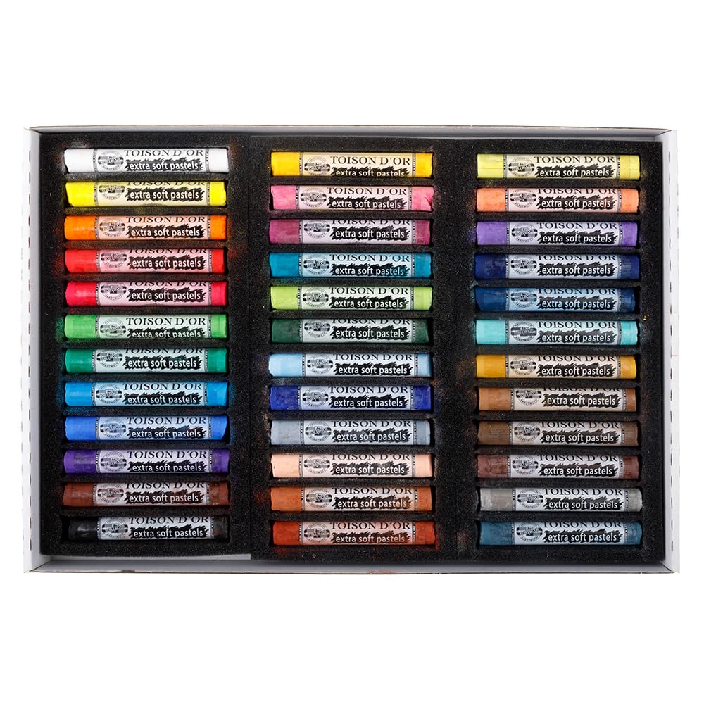 KOH-I-NOOR 8555 Artist's ekstra miękkie pastele, wielokolorowe, zestaw 36 sztuk