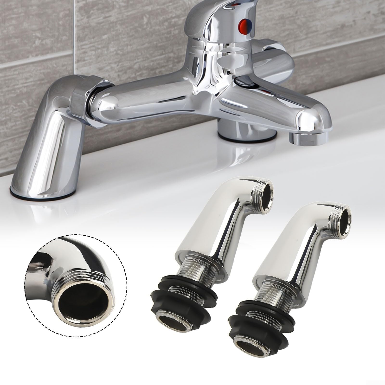 Patas mezcladoras de baño en aleación para instalación vertical de bañeras exentas de esquina.