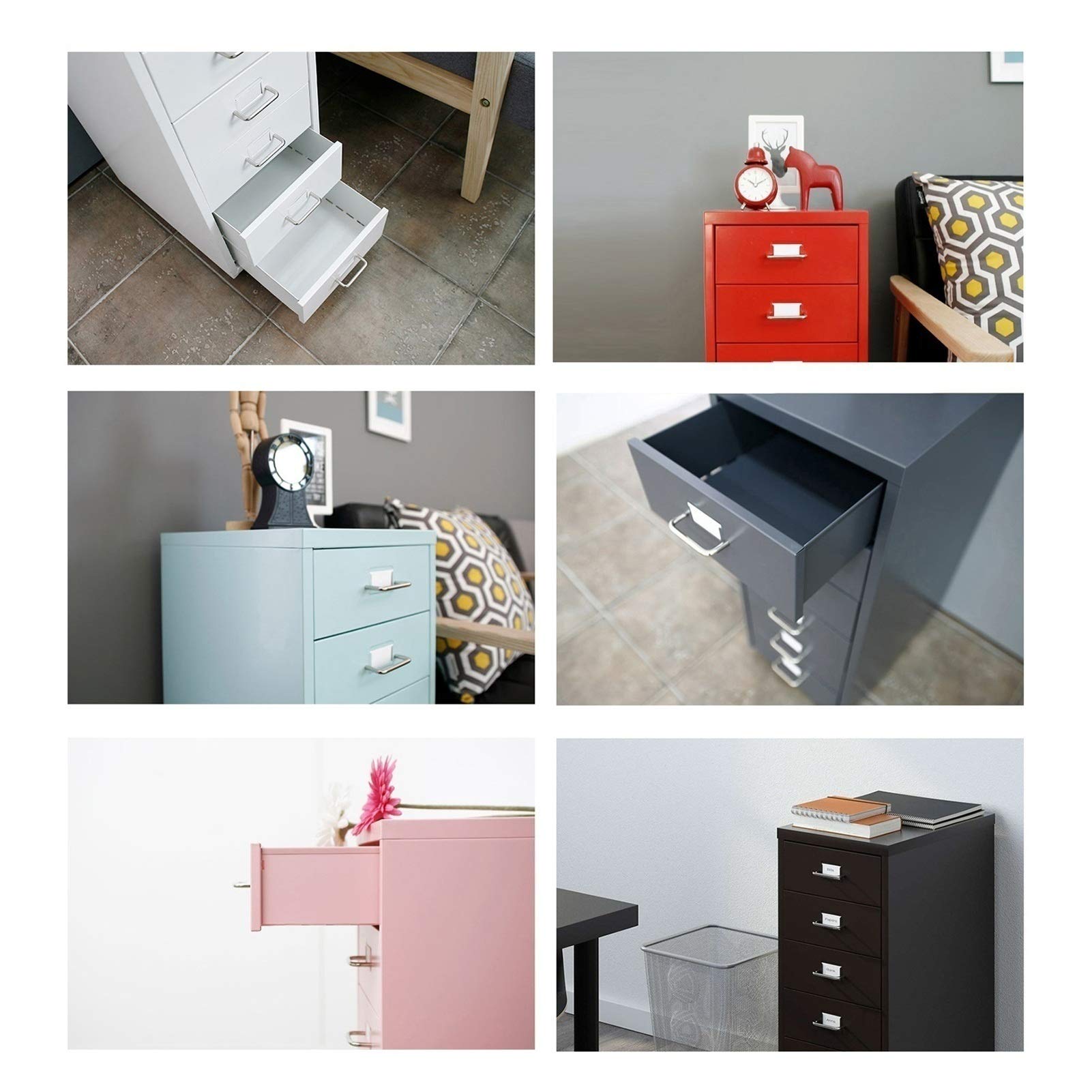 Boston Roll Container 8 Cassettiera in acciaio con serratura nera 27,9 x 40,6 x 107,9 cm.