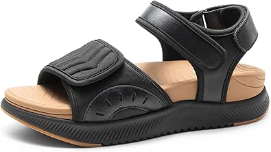 DREAM PAIRS Walking Sandals Women Arch Support Platform Sandals Comfortable Open Toe Hiking Summer Shoes Lightweight Outdoor Athletic Sport Water Sandals