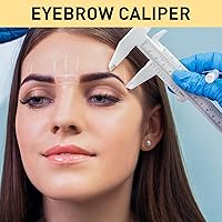 Vista 4 de TamBee Calibre Vernier de plástico, mini pinza de 5.906 in para estudiantes de escuela, pinza de doble escala, joyería para cejas, regla de medición