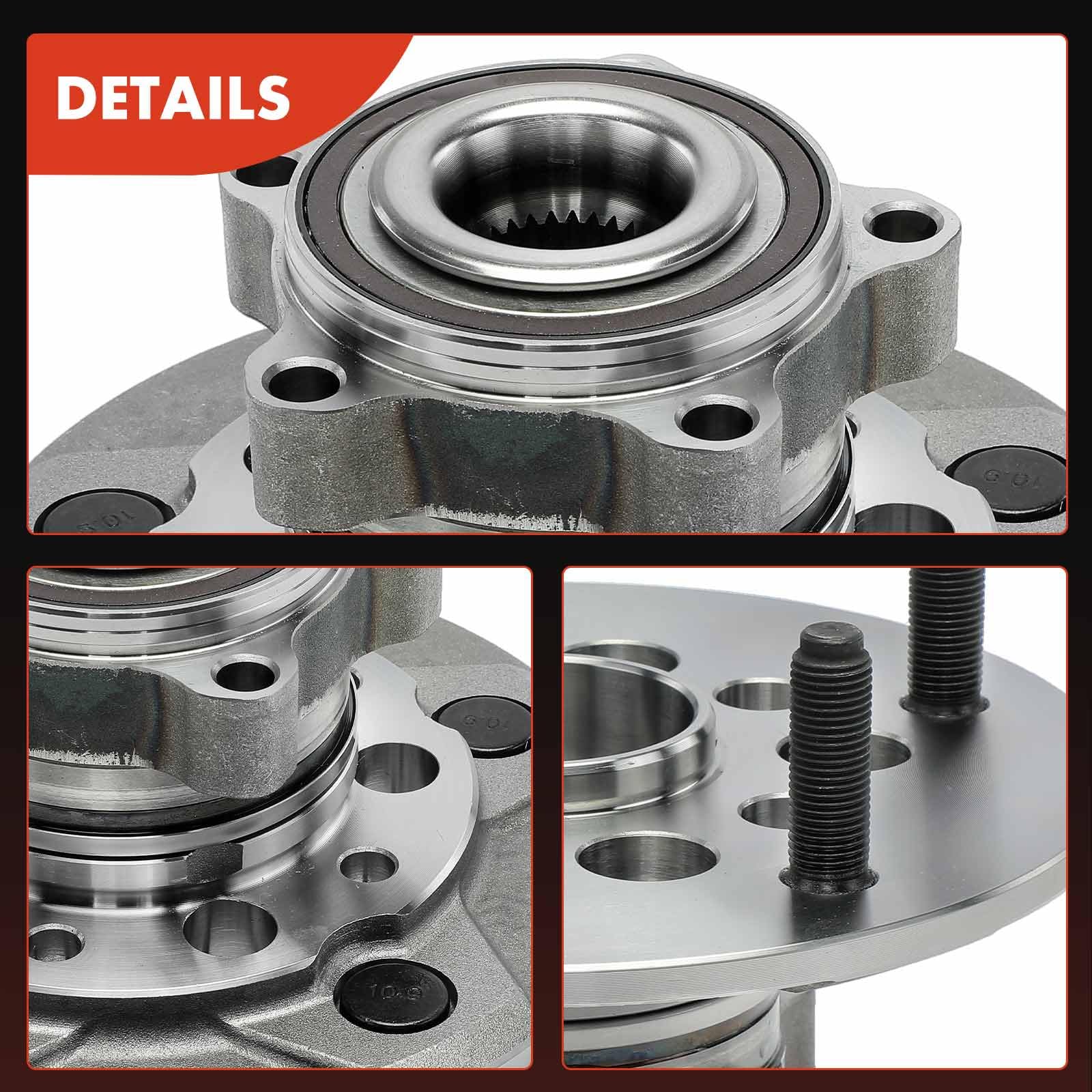 Frankberg Cuscinetto ruota Set di cuscinetti ruota Anteriore sinistra o destra Ruota flangiata diametro 208 Con Anello magnetico ABS Compatibile con Tourneo Custom Transit Replace# BK21-2C300-AC
