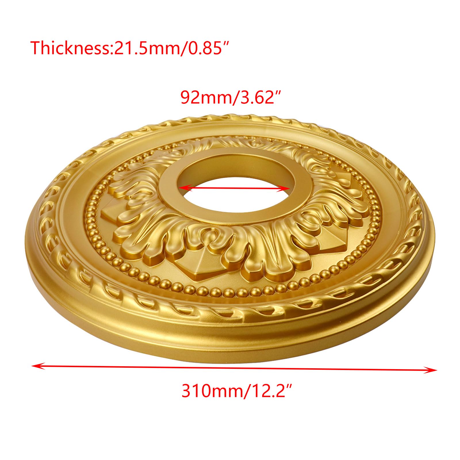 Crapyt Ceiling Medallions for Fans, 12.2" Small Ceiling Medallion — Amazon image 2