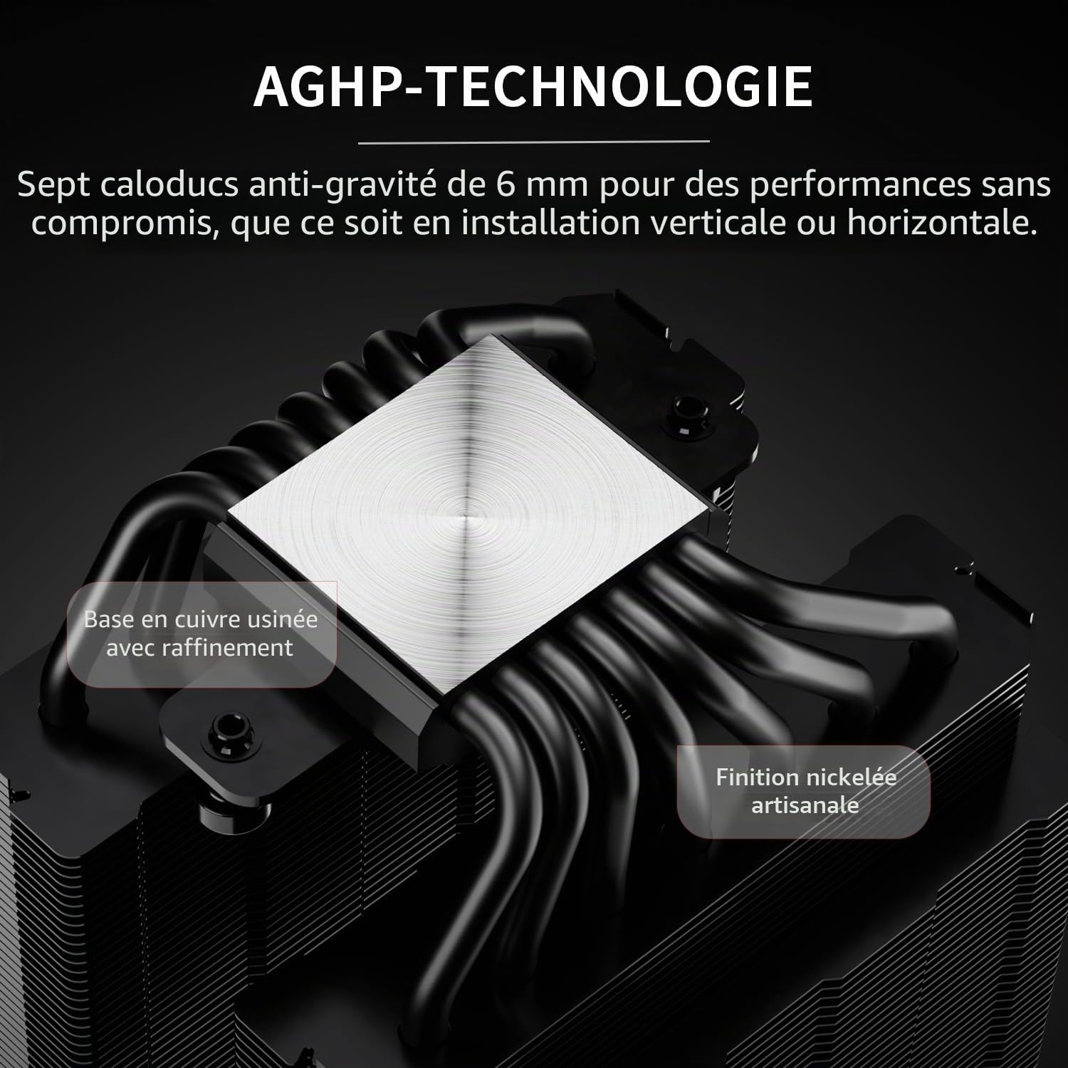 Thermalright Phantom Spirit 120 Vision EVO Refroidisseur de processeur, dissipateur thermique PC 7 caloducs, écran magnétique 3,95" avec résolution 480 x 480, pour AM4/AM5 et Intel LGA1700/1851/115x