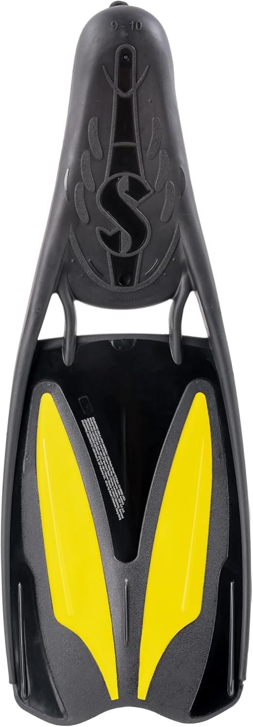 SCUBAPRO Jet Sport Scuba Diving Fin for Snorkeling and Swimming, Full-Foot, Yellow, S