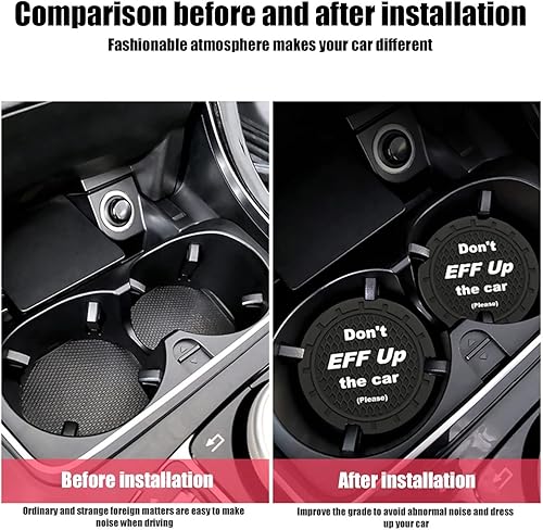 Miniatura 4 de cueclue Paquete de 2 posavasos para automóvil, portavasos de silicona de 2.75 pulgadas, portavasos extraíbles para tu automóvil, tapetes