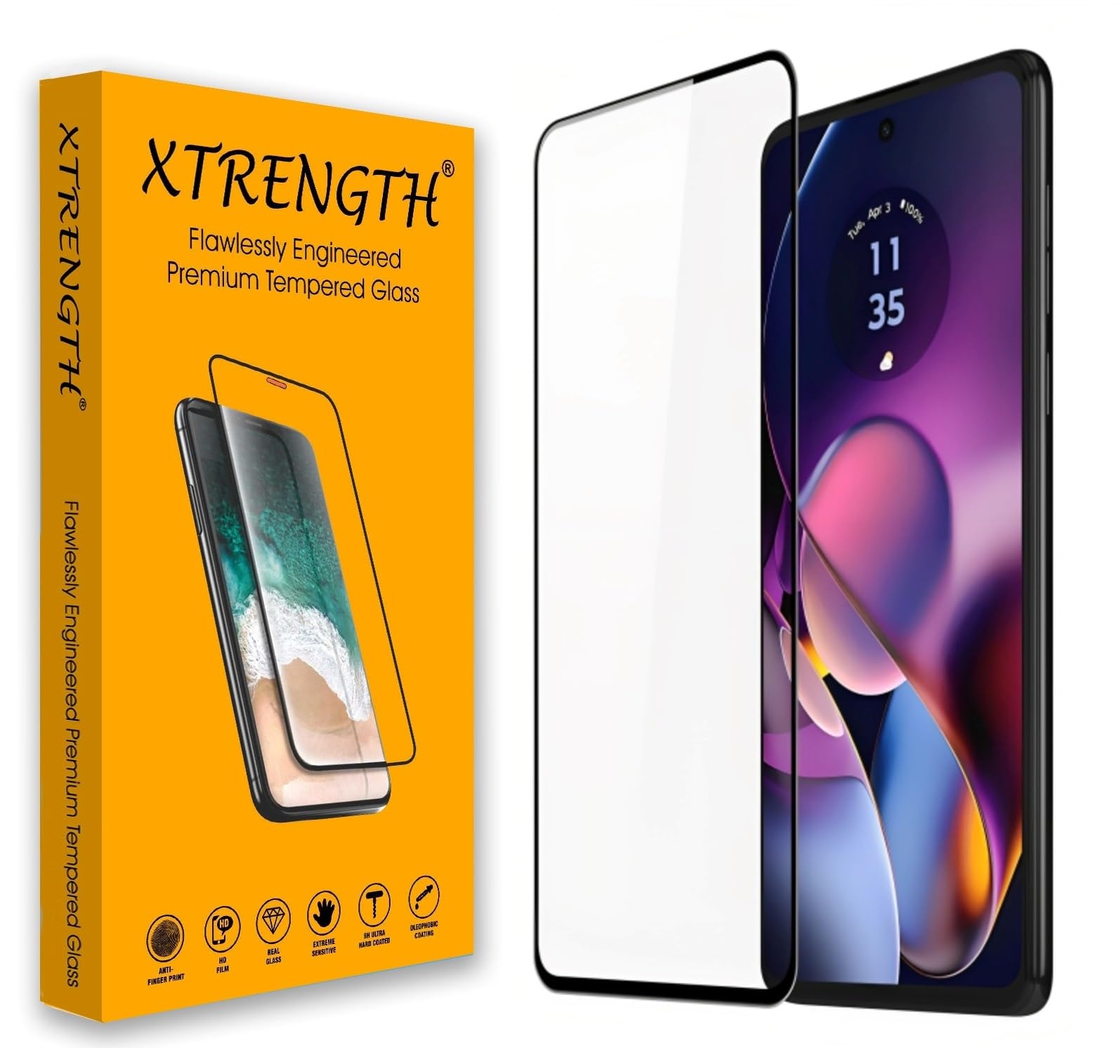 XTRENGTH Advanced HD+ Tempered Glass Screen Protector Designed for Motorola G54 5G and Moto G84 5G (6.5"): Edge-to-Edge Full Screen Coverage with Easy Installation Kit (Scratch-less) (B0CN6XVJG8) Amazon Price History, Amazon Price Tracker