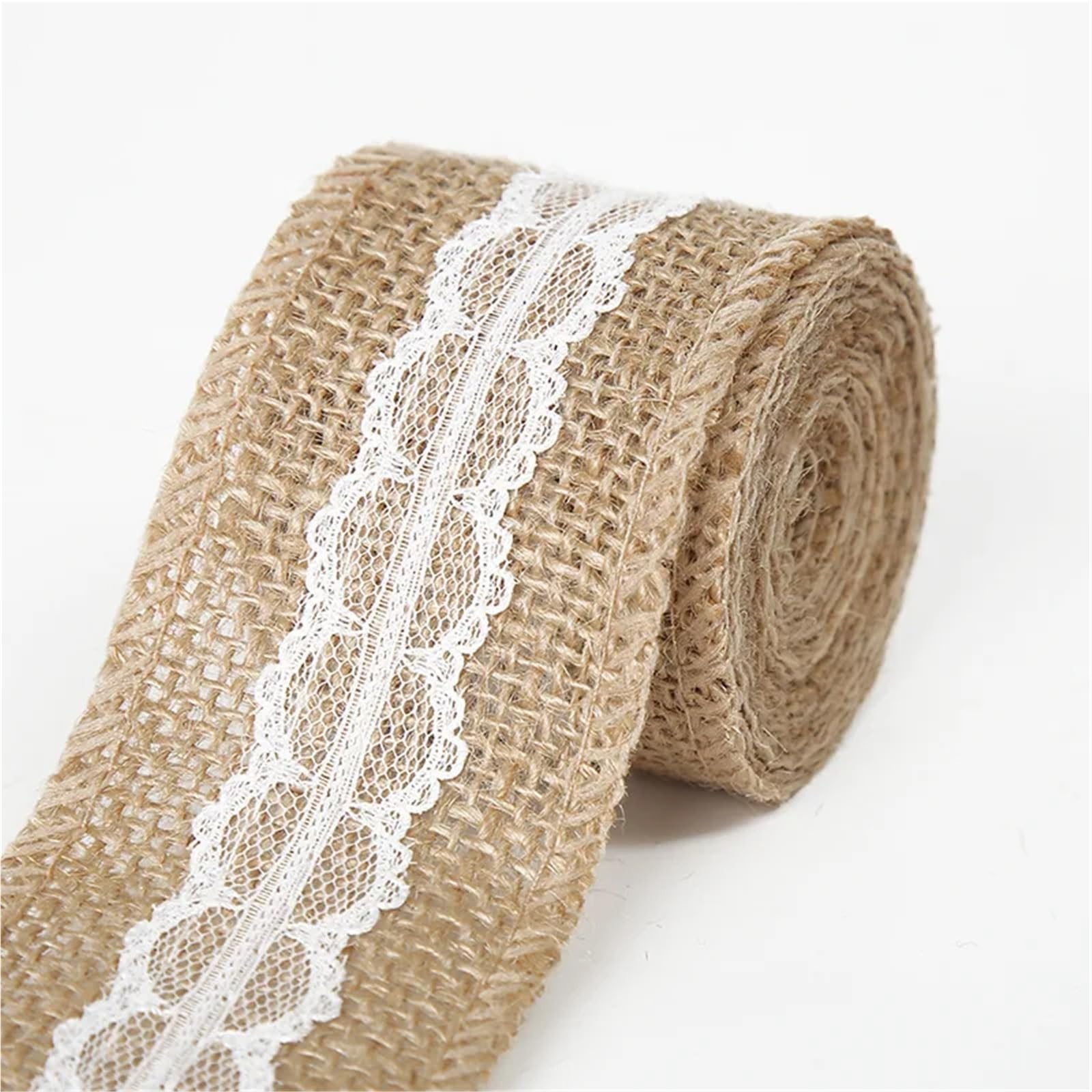 Jute Burlap Ribbon, Jute Burlap Ribbon White Lace Trim 1-10m