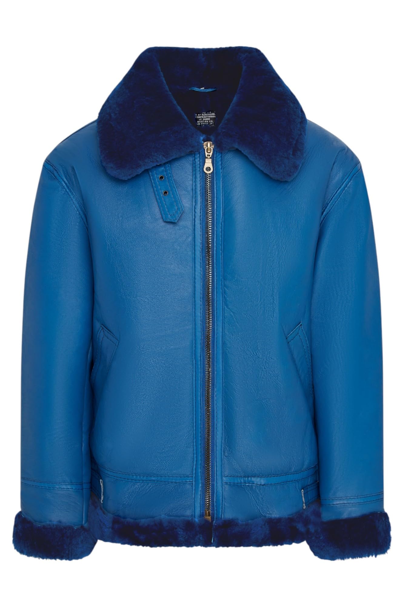 Men's B3 'Air Force' Real Shearling Sheepskin Aviator Pilot Flying Jacket