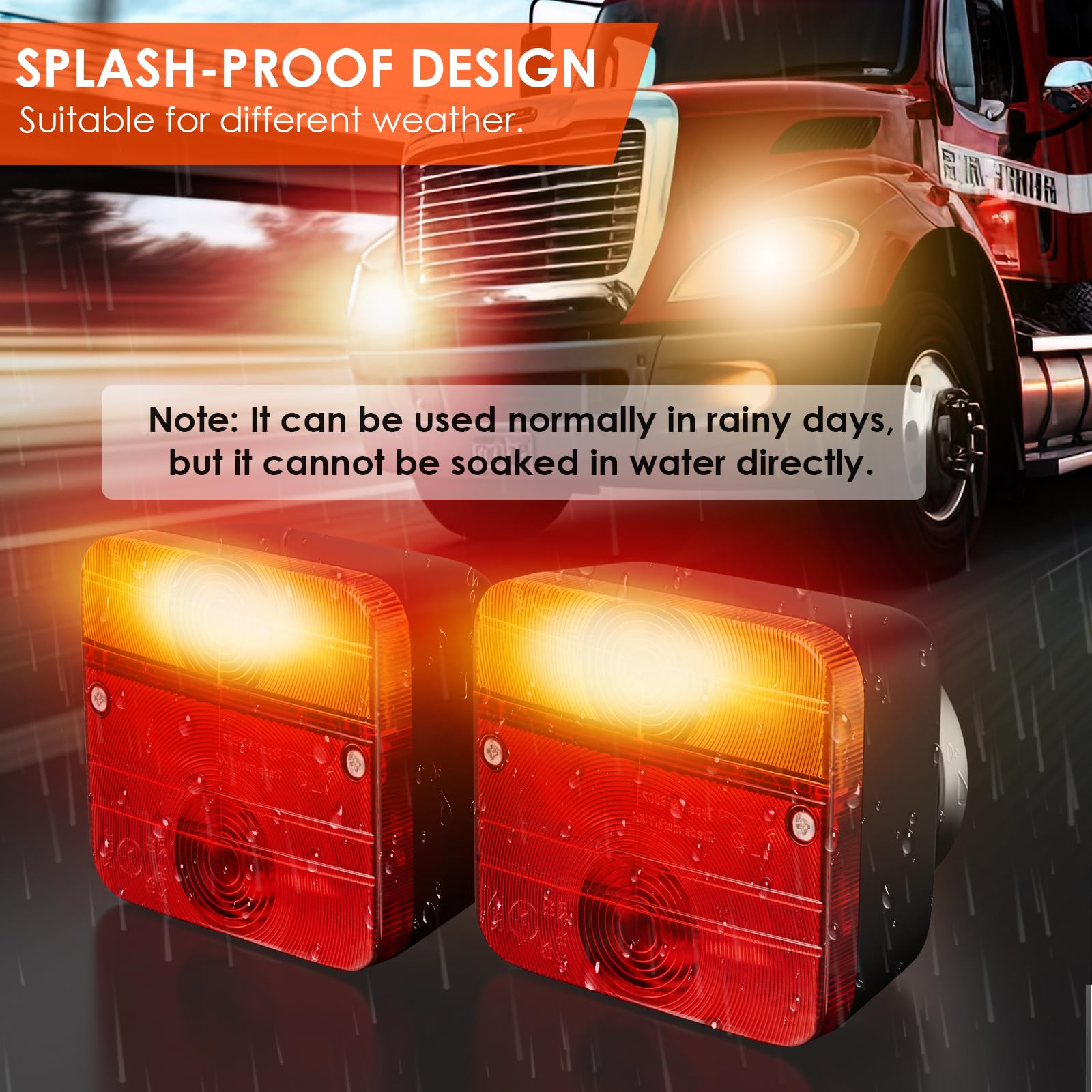 TLGREEN Feux Remorque avec 7M Câble Feu Arrière de Remorque 12V | 7 Broches avec Marque de Test E pour Voitures Camions Caravanes Bateaux Camionnettes Feux Arrière d'éclairage