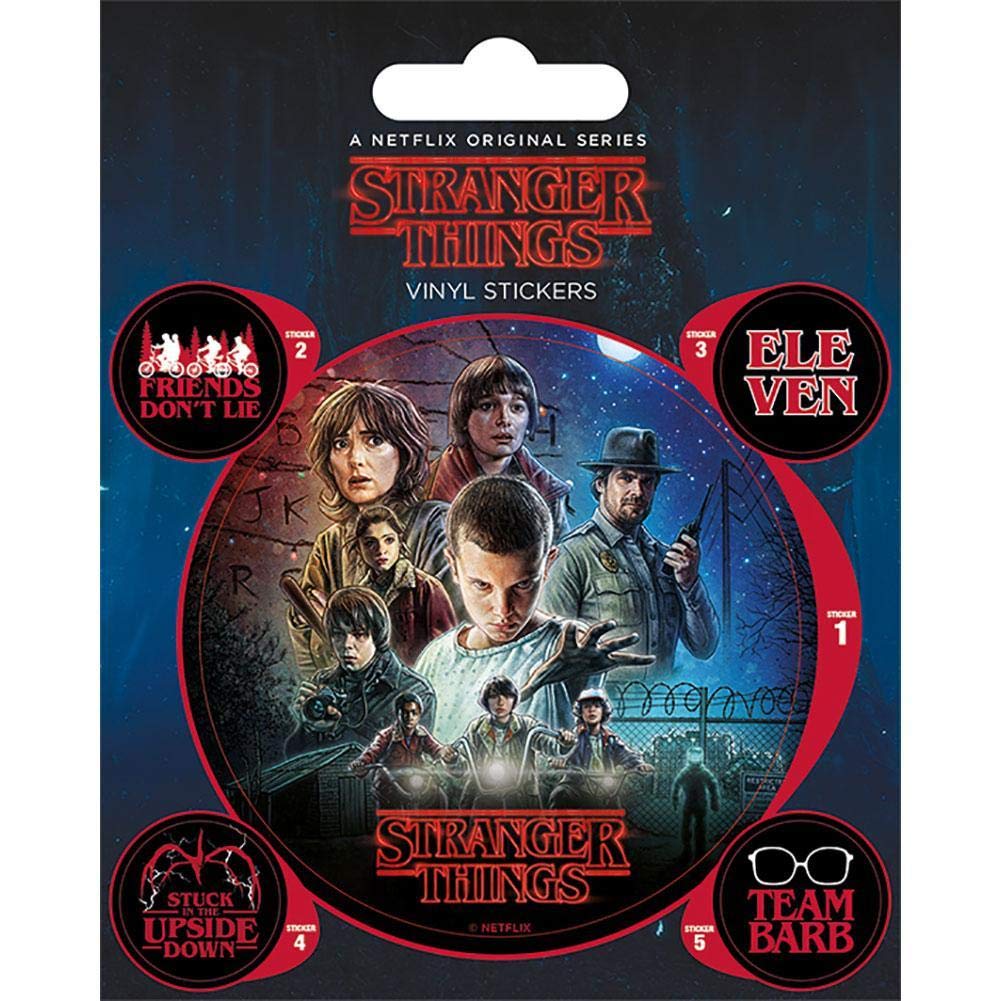 Pyramid International Multicoloured Stranger Things (One Sheet) Vinyl Sticker, Ps7423