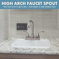 Vista 3 de Grifo de baño para RV, Grifo de lavabo de baño para RV de 4 pulgadas, repuesto para casas rodantes, autocaravanas, remolques de viaje, barcos