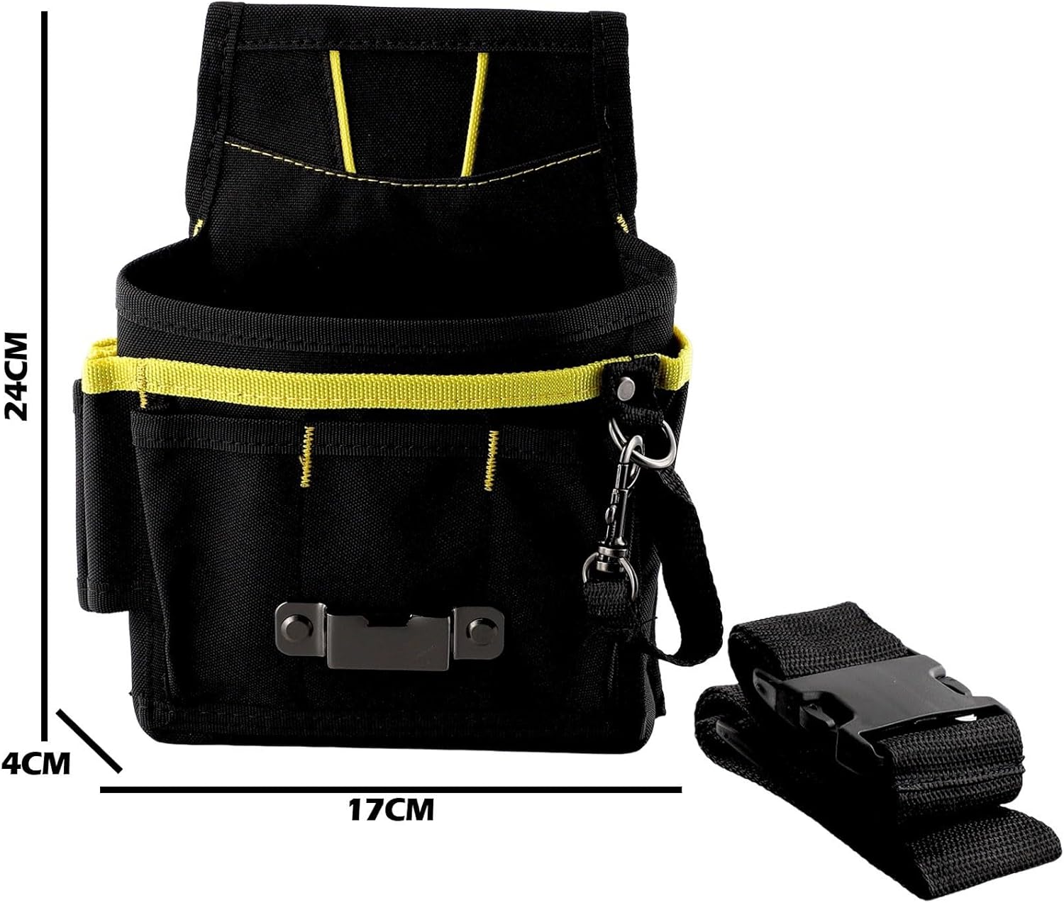 Tool Belt Waist Bag Electrician Storage Pouch Adjustable Oxford Fabric Holder with Pockets for Repair Tools