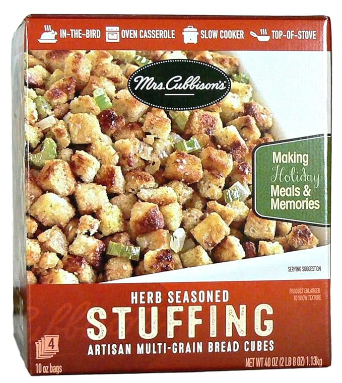Mrs Cubbison's Herb Seasoned Artisan MultiGrain Bread Cube Stuffing 2.5 lb 410