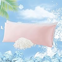 Vista 18 de WhatsBedding Almohada corporal de espuma viscoelástica con funda de algodón transpirable con cremallera, almohada de cuerpo completo para adultos