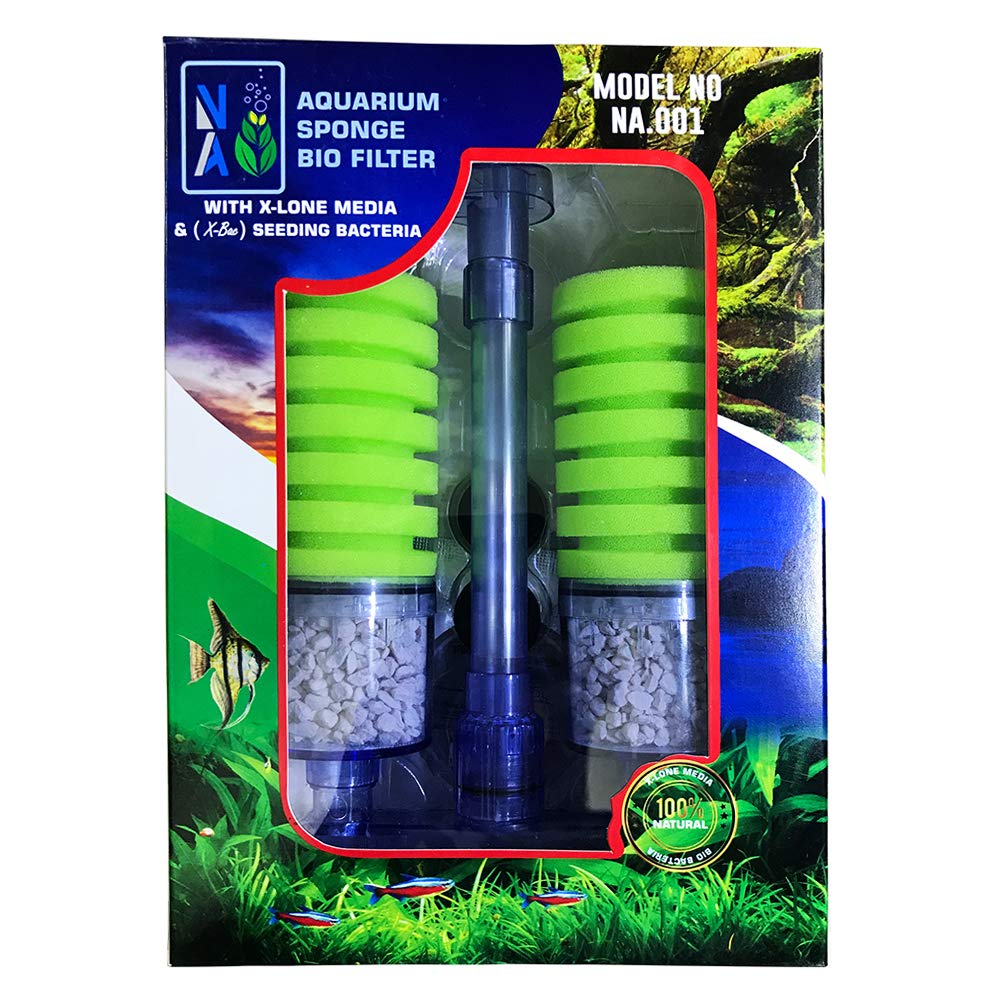 Aquatic Remedies Aquarium Sponge Bio Filter with X-Lone Media & X-Bac Bacteria (B081CKZ1HQ) Amazon Price History, Amazon Price Tracker