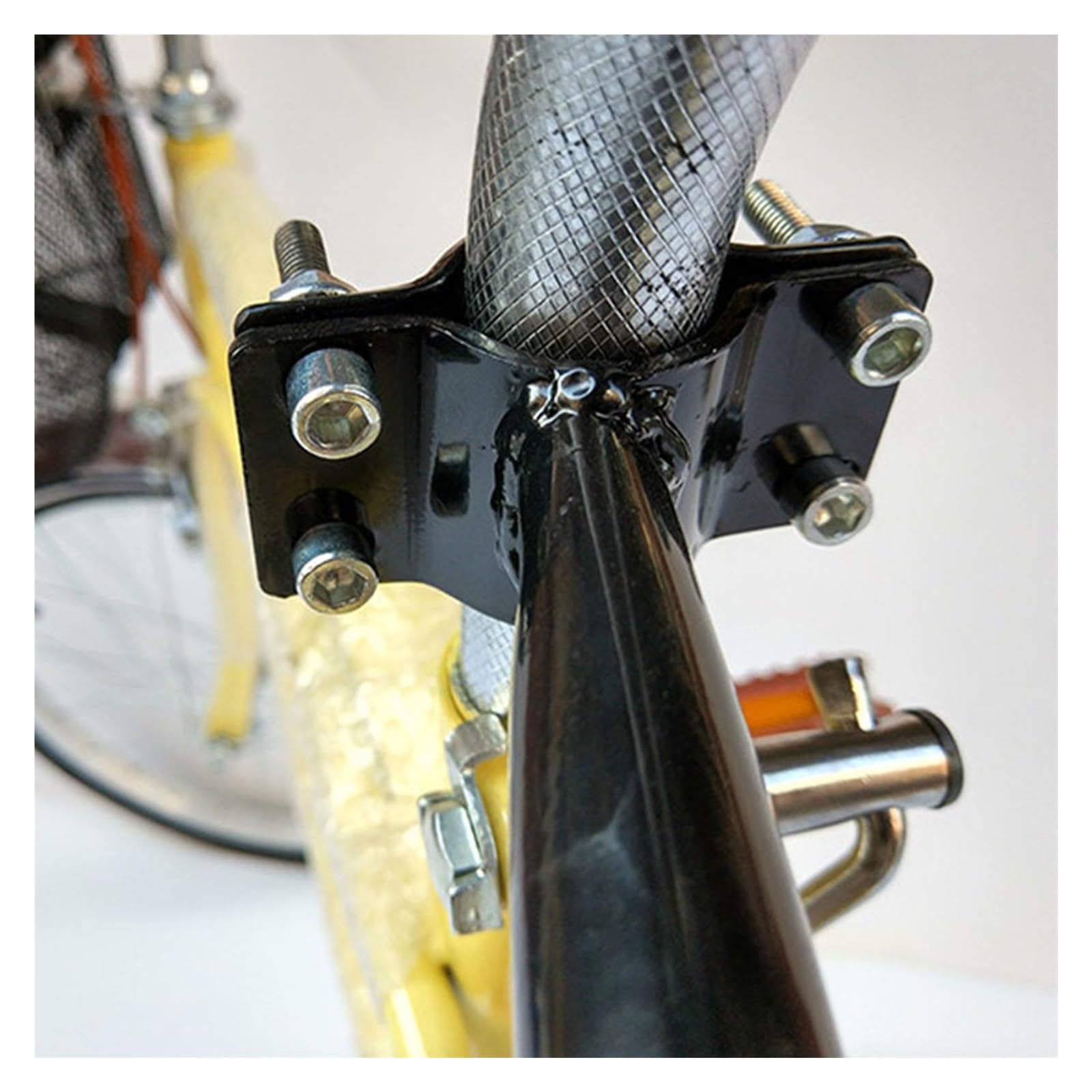 Popychacz do Rowerka Dziecięcego Drążek do Nauki Jazdy na Rowerze Kij Rowerowy Metalowy z Antypoślizgowym Uchwytem Uchwyt Pomocniczy dla Rodziców 70cm