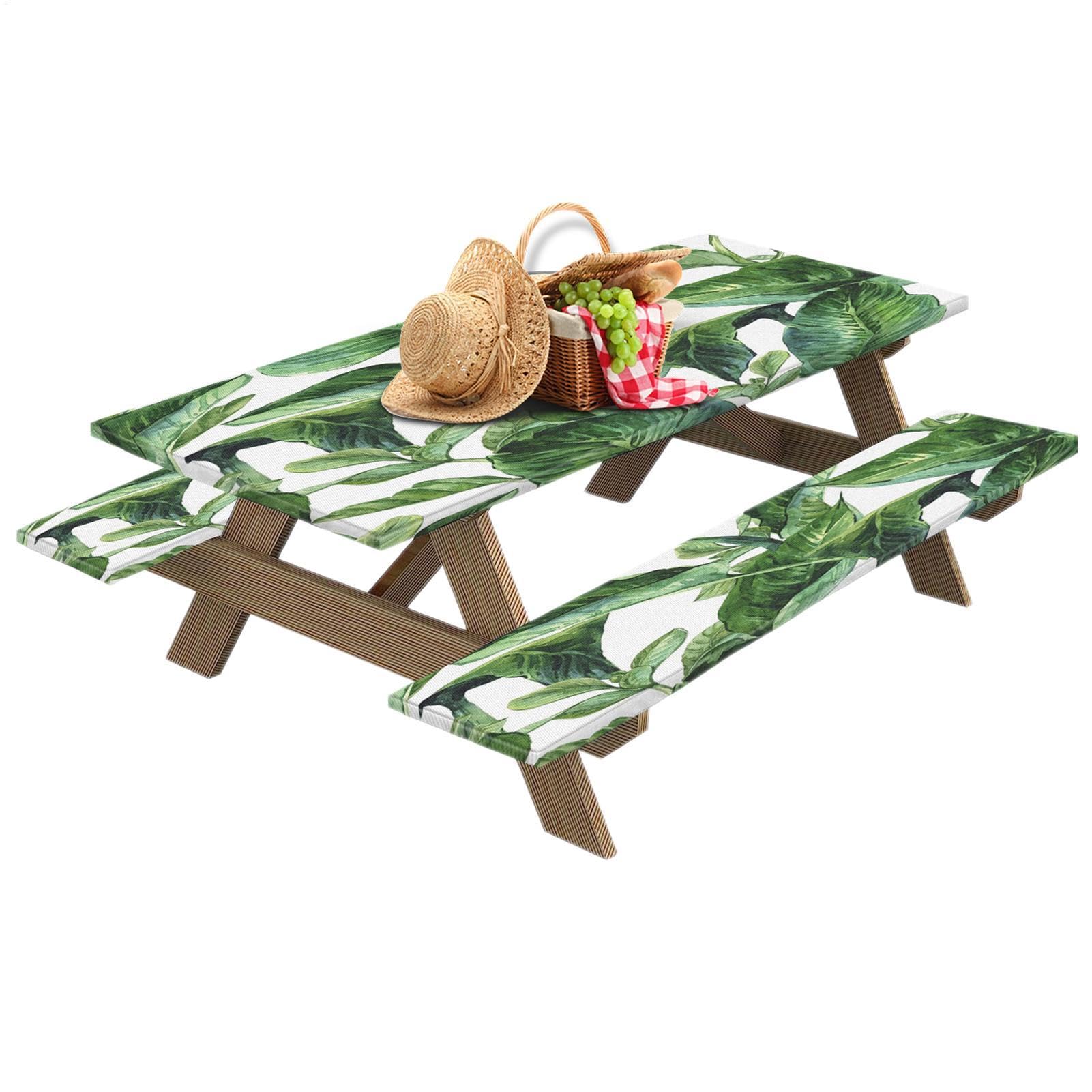 Housses de table de pique-nique élastiques et imperméables pour table rectangle