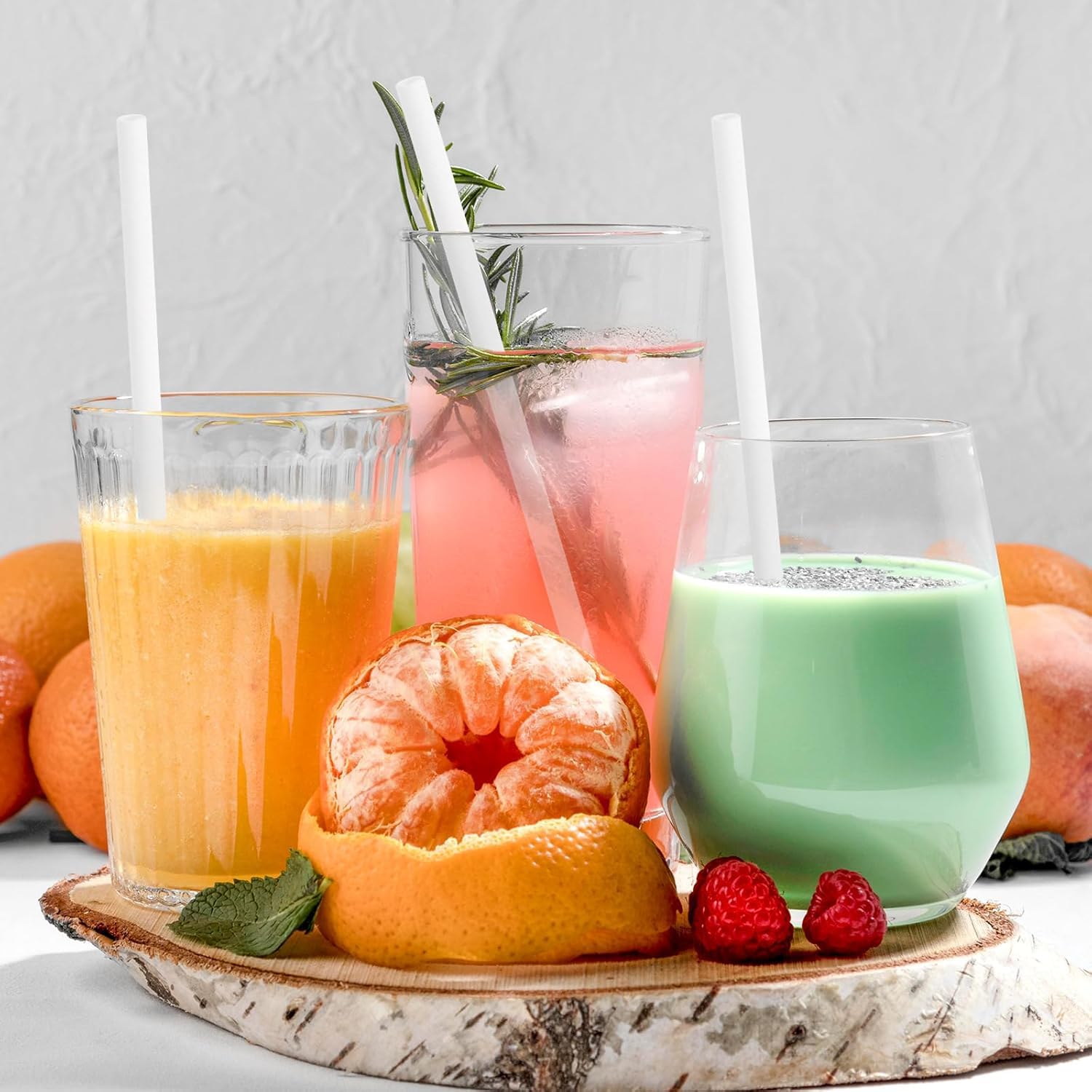 180 Pezzi Cannucce Bubble Tea in Fibra di Bambù, Spessore per Boba, Perle di Frutta, Frullati, Frappè, Jumbo, Tapioca, 10 mm Extra Larghezza Cannucce Usa e Getta