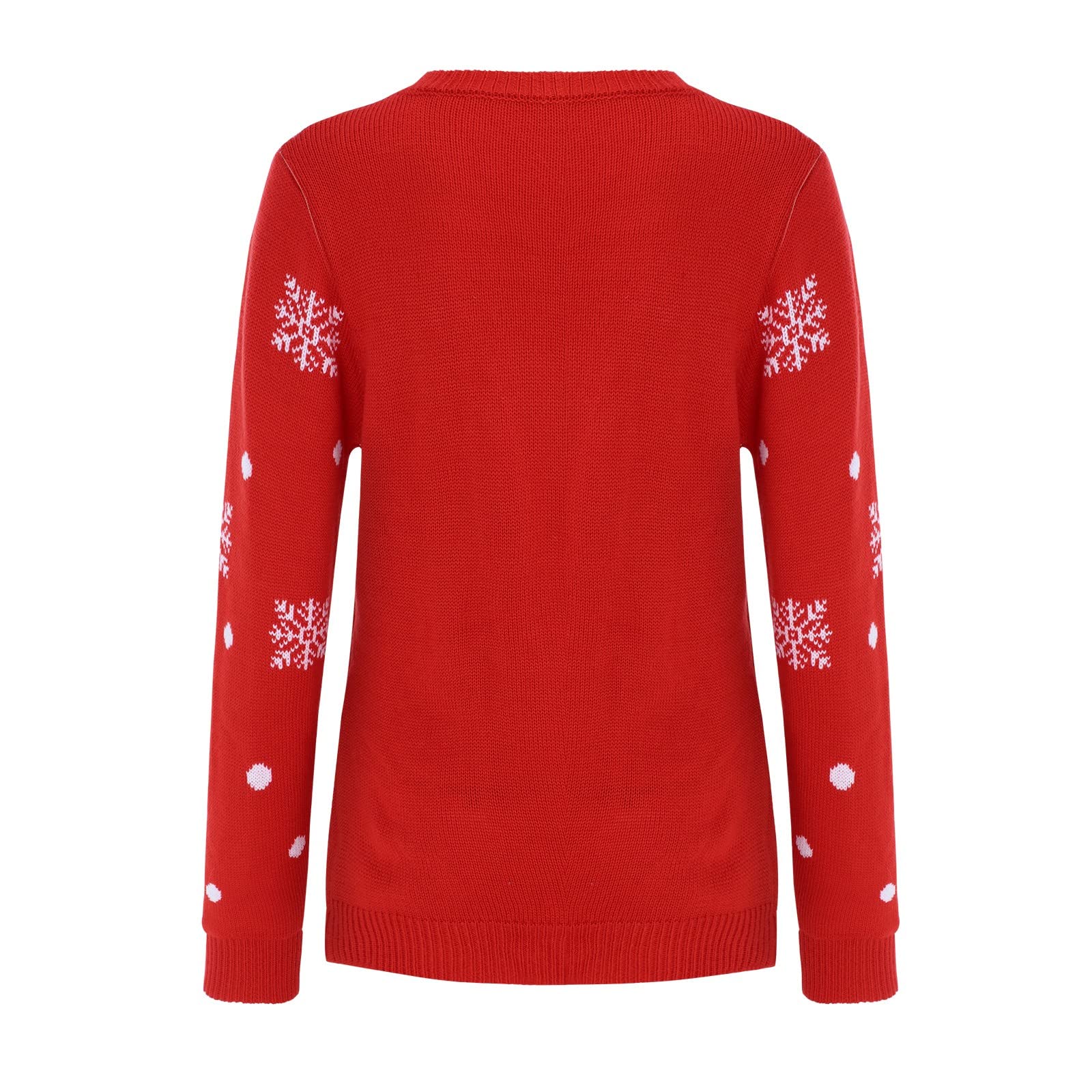 Maglione natalizio da donna Maglione a collo alto con fiocco