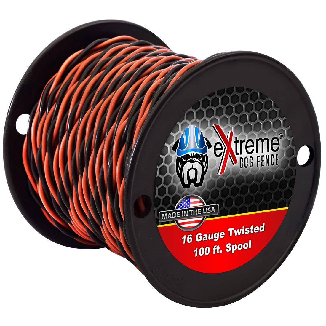 Extreme Dog Fence16 Gauge Transmitter Wire - 100 Foot Spool of Pre-Twisted Cable - Compatible with All Wired Electric Dog Fence Systems