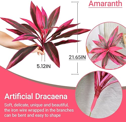 Miniatura 2 de 1 planta artificial de Dracaena falsa para decoración de dormitorio, decoración de sala de estar, plantas artificiales en maceta, adornos para sala