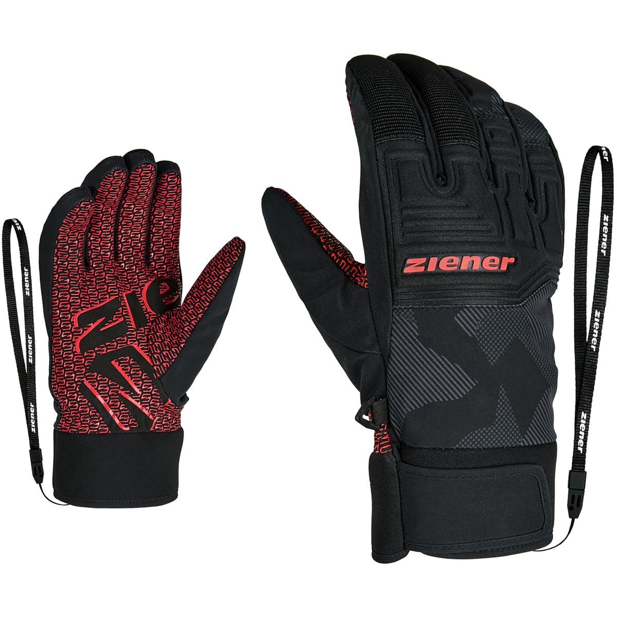 Ziener Garim As Ski Gloves Winter Sports Waterproof Breathable, unisex_adult, Ski Gloves Winter Sports Waterproof Breathable, 801065, gray ink camo, 8.5