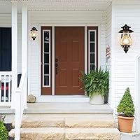 Vista 5 de Aplique de pared para exteriores, con sensor de anochecer a amanecer, accesorio de iluminación exterior vintage, montaje en pared con fotocélula