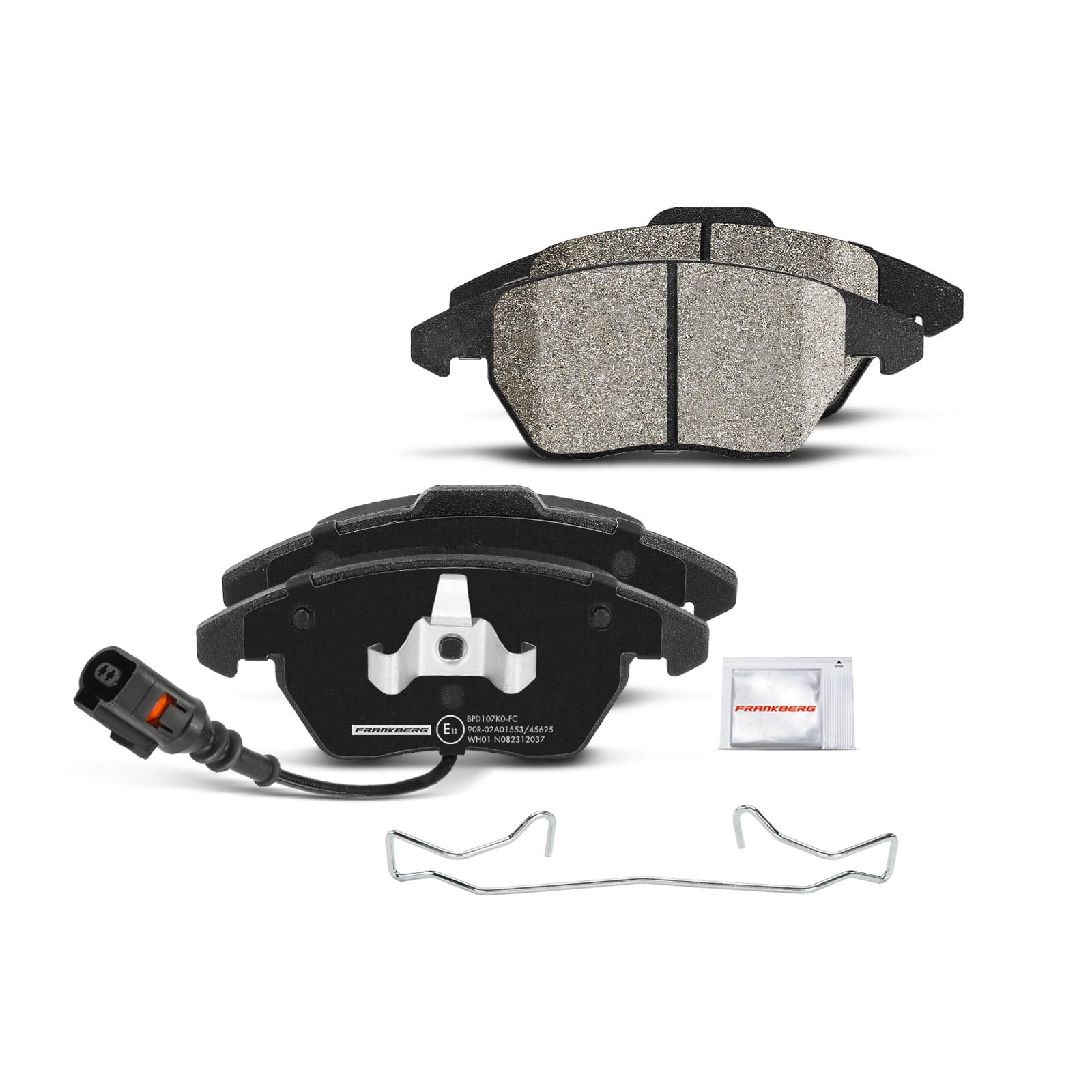Frankberg Set freni incl. 2x Dischi Freno + 4x Pastiglie dei Freni Anteriore Compatibile con Golf VI 5K1 Golf V 1K1 Golf VI Variante AJ5 Yeti 5L Replace# JZW615301J,5C0615301A